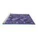 Sideview of Machine Washable Oriental Blue Industrial Rug, wshurb2414blu