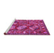 Sideview of Machine Washable Oriental Pink Industrial Rug, wshurb2414pnk