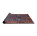 Sideview of Mid-Century Modern Carbon Red Oriental Rug, urb2415