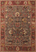 Machine Washable Oriental Brown Traditional Rug, wshurb2415brn