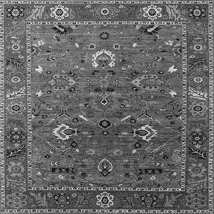Square Oriental Gray Traditional Rug, urb2415gry