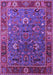 Machine Washable Oriental Purple Traditional Area Rugs, wshurb2415pur