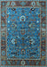 Oriental Light Blue Traditional Rug, urb2415lblu