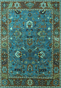 Oriental Turquoise Traditional Rug, urb2415turq