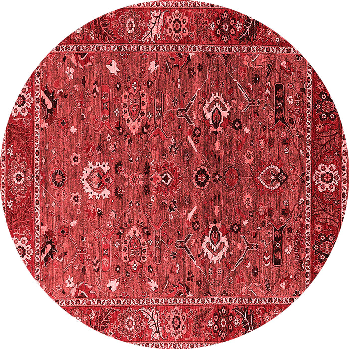 Machine Washable Oriental Red Traditional Rug, wshurb2415red
