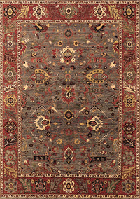 Oriental Brown Traditional Rug, urb2415brn