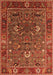 Machine Washable Oriental Orange Traditional Area Rugs, wshurb2415org