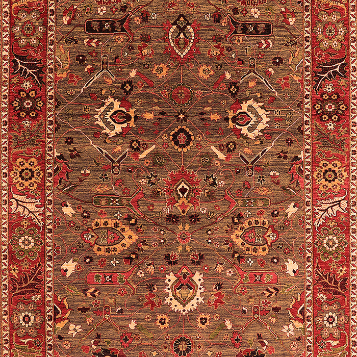Machine Washable Oriental Orange Traditional Area Rugs, wshurb2415org