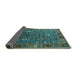 Sideview of Oriental Turquoise Traditional Rug, urb2415turq