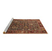 Sideview of Machine Washable Oriental Brown Traditional Rug, wshurb2415brn