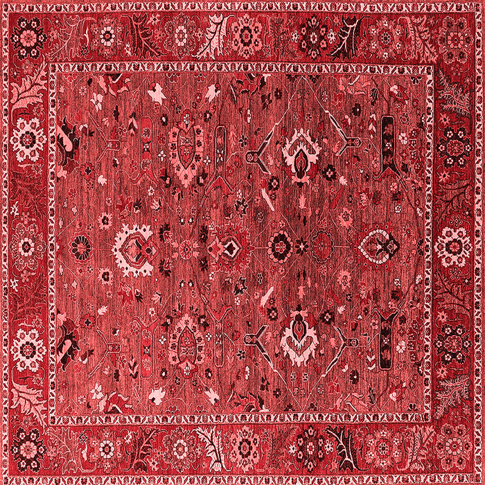 Machine Washable Oriental Red Traditional Rug, wshurb2415red