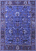 Machine Washable Oriental Blue Traditional Rug, wshurb2415blu