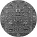 Round Oriental Gray Traditional Rug, urb2415gry