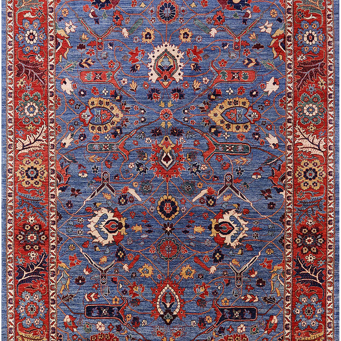 Mid-Century Modern Carbon Red Oriental Rug, urb2415