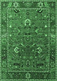 Oriental Emerald Green Traditional Rug, urb2415emgrn