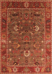 Oriental Orange Traditional Rug, urb2415org