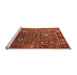 Sideview of Machine Washable Oriental Orange Traditional Area Rugs, wshurb2415org