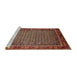 Sideview of Machine Washable Industrial Modern Orange Brown Rug, wshurb2416