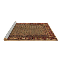 Sideview of Machine Washable Oriental Brown Industrial Rug, wshurb2416brn