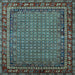 Square Oriental Light Blue Industrial Rug, urb2416lblu