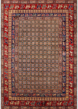 Machine Washable Industrial Modern Orange Brown Rug, wshurb2416