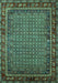 Oriental Turquoise Industrial Rug, urb2416turq