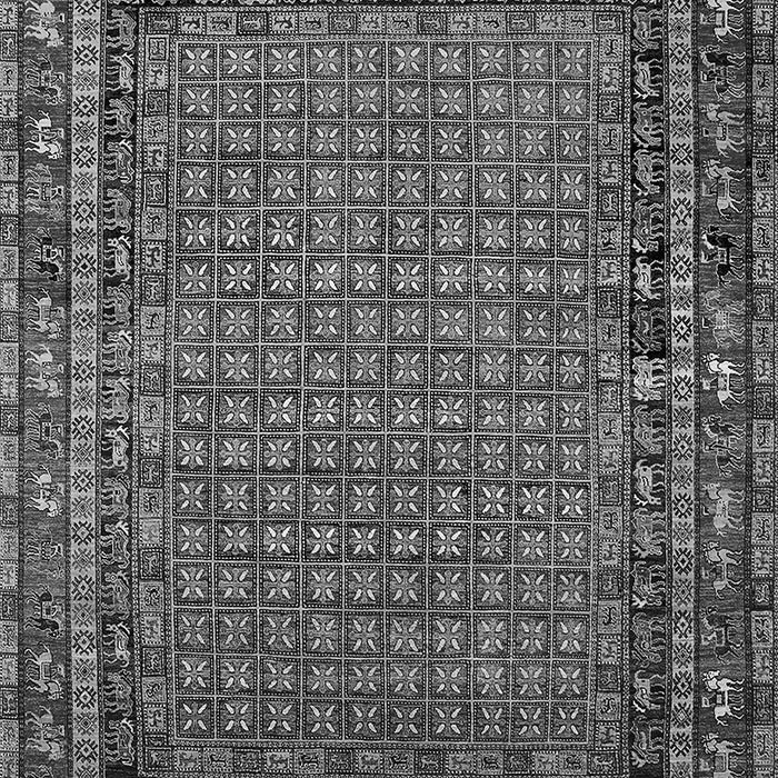 Machine Washable Oriental Gray Industrial Rug, wshurb2416gry