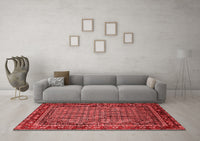 Machine Washable Oriental Red Industrial Rug, wshurb2416red