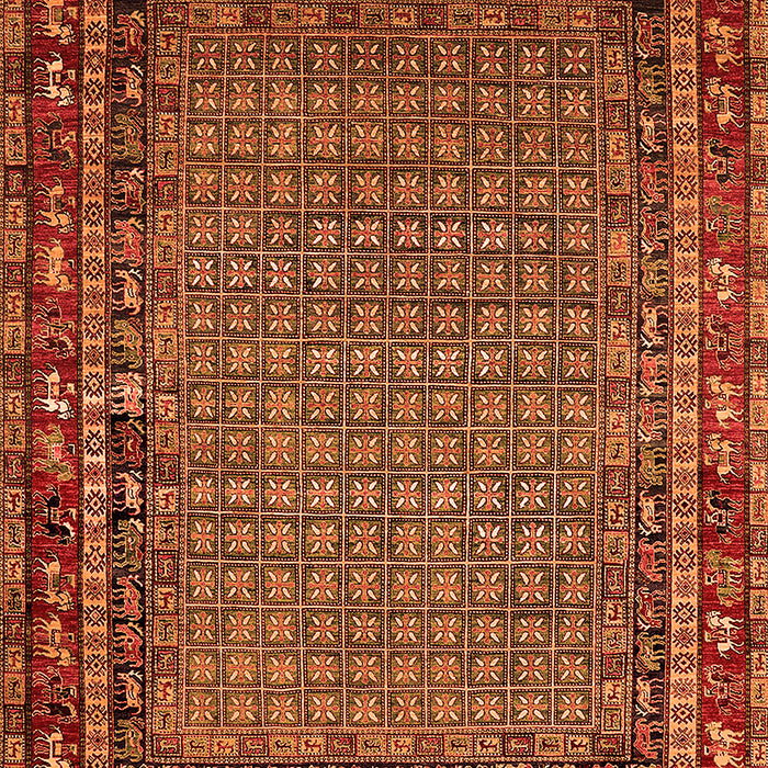 Oriental Orange Industrial Rug, urb2416org