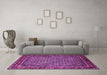 Machine Washable Oriental Purple Industrial Area Rugs in a Living Room, wshurb2416pur