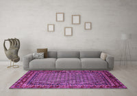 Machine Washable Oriental Purple Industrial Rug, wshurb2416pur