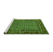 Sideview of Machine Washable Oriental Green Industrial Area Rugs, wshurb2416grn