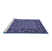 Sideview of Machine Washable Oriental Blue Industrial Rug, wshurb2416blu