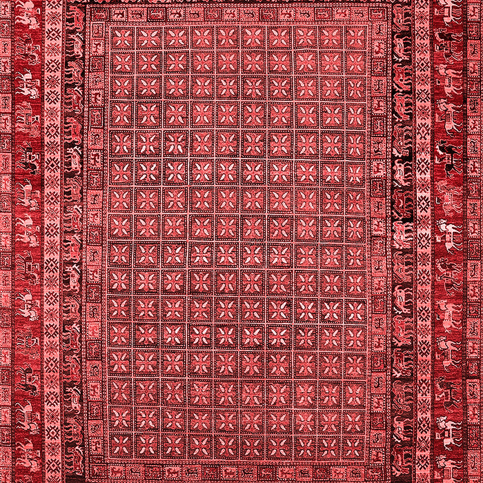 Machine Washable Oriental Red Industrial Rug, wshurb2416red