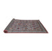 Sideview of Mid-Century Modern Rosy Brown Pink Oriental Rug, urb2417