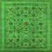 Square Oriental Green Industrial Rug, urb2417grn