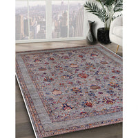 Mid-Century Modern Rosy Brown Pink Oriental Rug, urb2417