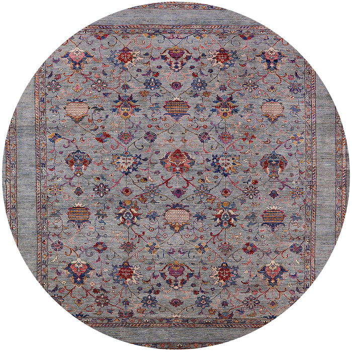 Round Machine Washable Industrial Modern Rosy Brown Pink Rug, wshurb2417
