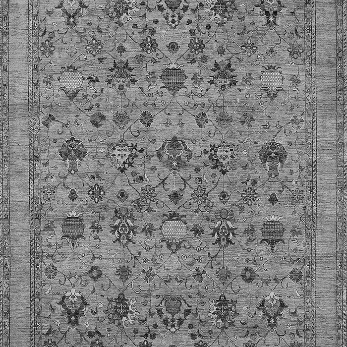 Machine Washable Oriental Gray Industrial Rug, wshurb2417gry
