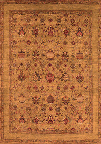 Oriental Orange Industrial Rug, urb2417org