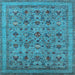 Square Oriental Light Blue Industrial Rug, urb2417lblu