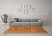 Machine Washable Oriental Orange Industrial Area Rugs in a Living Room, wshurb2417org