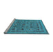 Sideview of Machine Washable Oriental Light Blue Industrial Rug, wshurb2417lblu