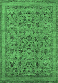 Oriental Emerald Green Industrial Rug, urb2417emgrn