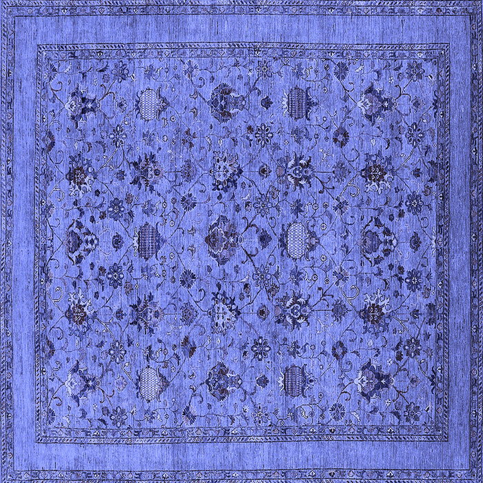 Square Oriental Blue Industrial Rug, urb2417blu