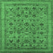 Square Oriental Emerald Green Industrial Rug, urb2417emgrn