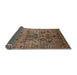 Sideview of Mid-Century Modern Brown Oriental Rug, urb2418