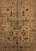 Machine Washable Oriental Brown Industrial Rug, wshurb2418brn