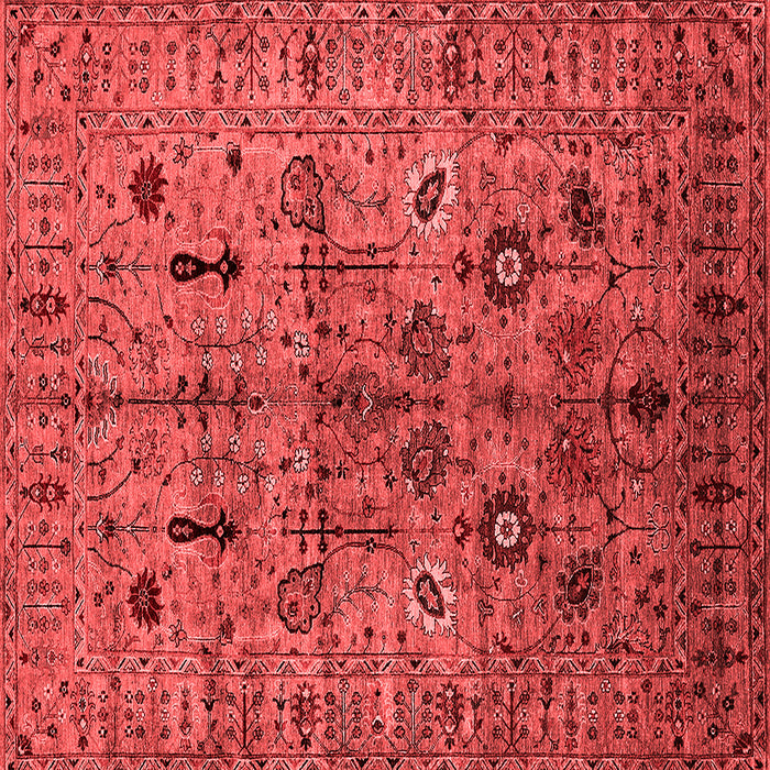 Machine Washable Oriental Red Industrial Rug, wshurb2418red