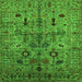 Square Oriental Green Industrial Rug, urb2418grn